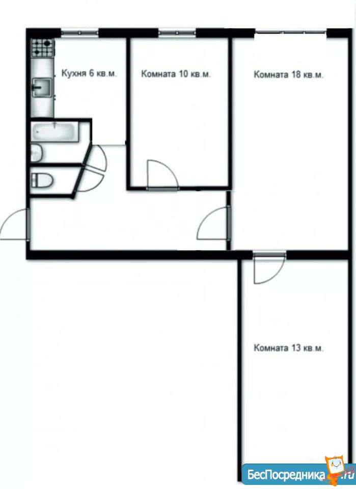 Схема трехкомнатной квартиры в хрущевке фото
